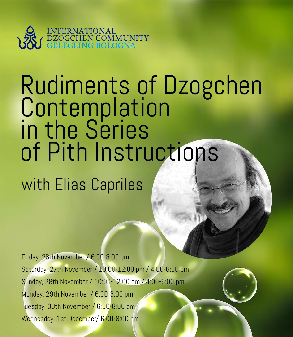 27th November,  1st December 2021/ Rudiments of Dzogchen Contemplation in the Series of Pith Instructions